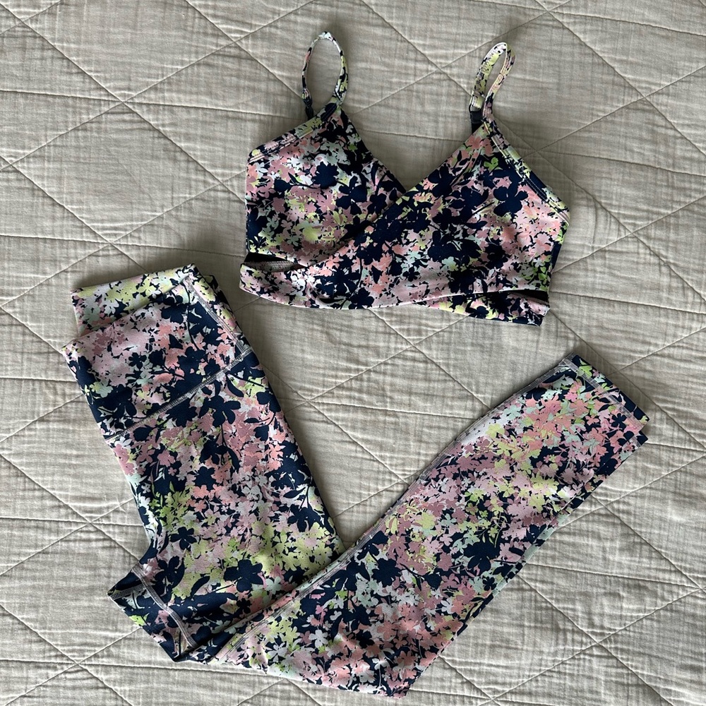 Floral Print Women's Workout Set